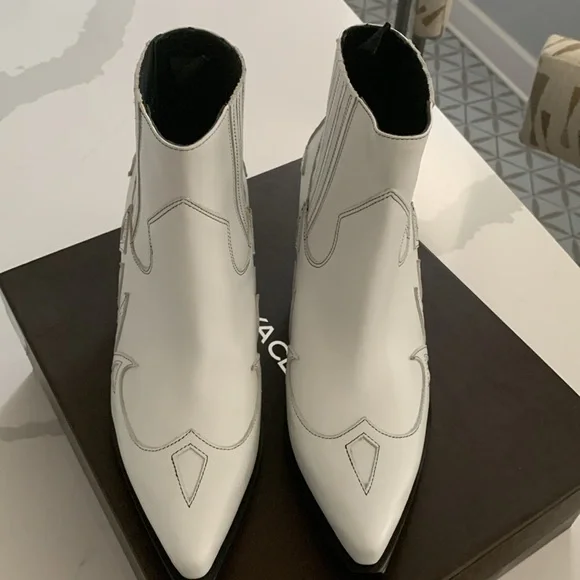 MYACLARA Italian western ankle boots leather NIB size 7 EU 38 - Picture 6 of 11